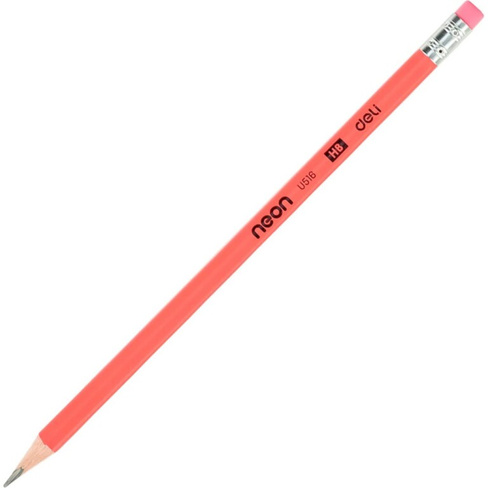 Чернографитный карандаш DELI neon