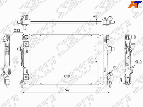 Радиатор HYUNDAI ELANTRA 16- SAT