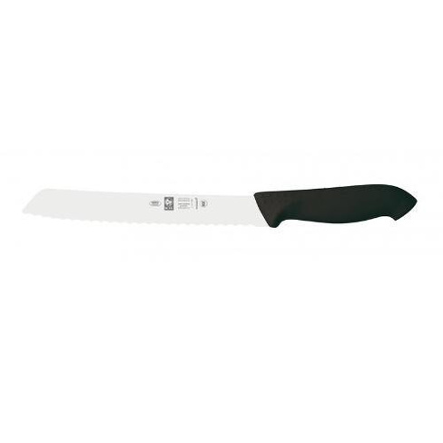 Нож для хлеба 200/330мм с волн. кромкой, черный HoReCa Icel 28100.HR09000.200