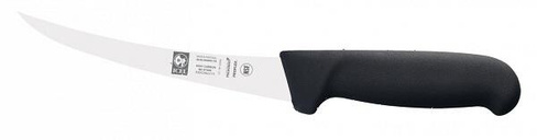 Нож обвалочный 150/290мм изогнутый (полугибкое лезвие) черный Safe Icel 28100.3856000.150