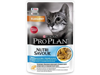 Purina Pro Plan Elegant Adult влажный корм для взрослых кошек с чувствительной кожей с треской, 85г.