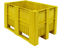 Пишевой контейнер большой C-Box 1208 S (740) BoxPallet размером 1200х800х740 мм желтый сплошной Тара