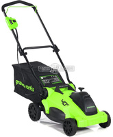 Greenworks Газонокосилка аккумуляторная GreenWorks GD40LM16XK4 c АКБ 4 А/ч и ЗУ (PRC, BL 40В, 41 см, пластик, мульчирова