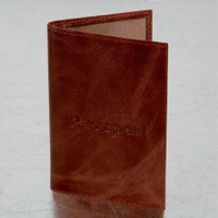 Обложка для паспорта натуральная кожа пулап Passport кожаные карманы коричневая BRAUBERG 238197