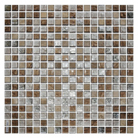 Мозаика Orro Mosaic Glasstone Colonial Brown 4 мм. стекло+камень 30х30 см