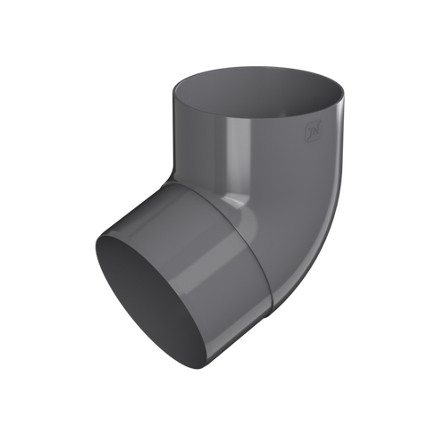 Колено трубы 67° ТН ПВХ Макси D 100 мм, графитово-серый