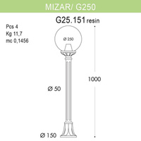 Уличный светильник Fumagalli Mizarr/G250 G25.151.000.WYE27
