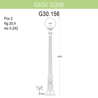 Уличный фонарь Fumagalli Gigi/G300 G30.156.000.AXE27
