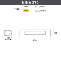 Уличный светодиодный светильник Fumagalli Nina 8C1.000.000.WXP1L