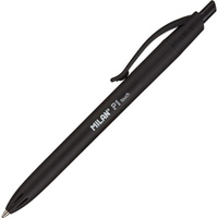 Ручка шариковая автоматическая Milan P1 черная (толщина линии 1 мм)