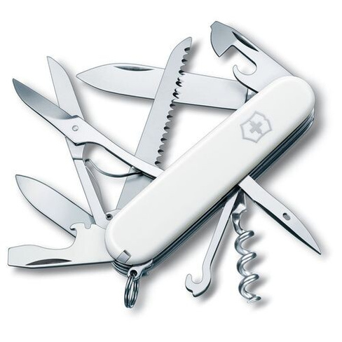 Складной нож Victorinox Huntsman, функций: 14, 91мм, белый, коробка картонная [1.3713.7]
