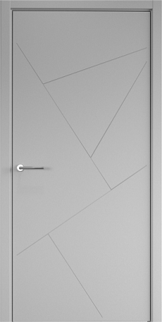 Дверь межкомнатная Геометрия-2, эмаль, серый