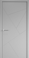 Дверь межкомнатная Геометрия-2 , эмаль, серый