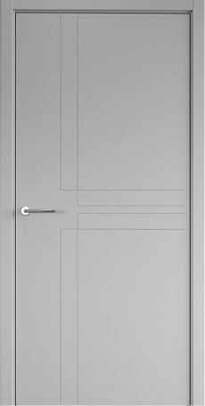 Дверь межкомнатная Геометрия-3, эмаль, серый