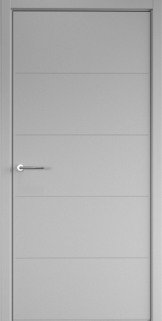 Дверь межкомнатная Геометрия-4, эмаль, серый