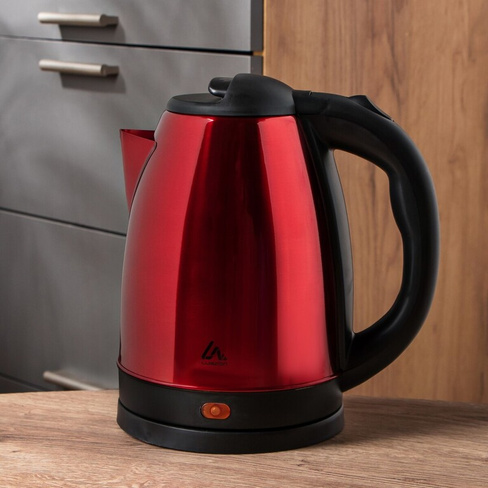 Чайник электрический luazon lsk-1804, металл, 1.8 л, 1500 вт, красный Luazon Home