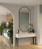Зеркало овальное в раме МДФ 160х80 см в полный рост настенное интерьерное лофт стиль серия "Valencia"