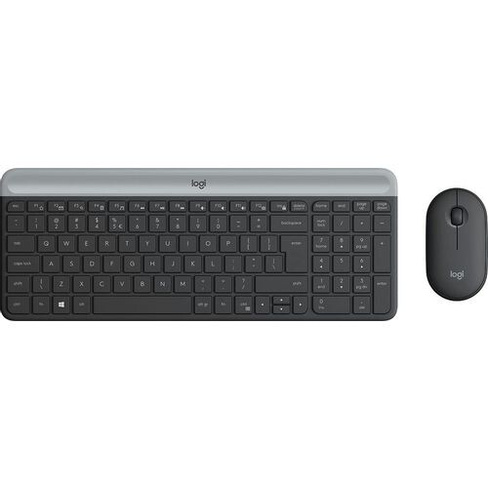Комплект (клавиатура+мышь) Logitech MK470, USB, беспроводной, черный [920-009204]