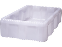 Ящик пищевой 212-1 м рыбный размером 847х515х190 мм морозостойкий неокрашенный пластиковый Тара