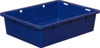 Ящик сырково-творожный 306 размером 532х400х141 мм синий без крышки подходят для универсального использования Тара