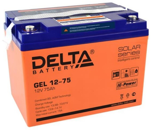 Аккумулятор Delta GEL 12-75