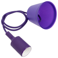 Патрон подвесной E27 силикон со шнуром 1м фиолетовый СДС-Группа