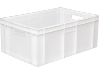 Ящик пищевой 204 (2,3) м пластиковый 600х400х250 мм морозостойкий сплошной натуральный Тара
