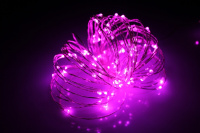 Гирлянда световая LED-DD-100-10M-12V-PINK, LED Роса 10м, розовая
