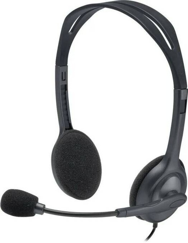 Наушники С Микрофоном Проводные Logitech stereo headset h111 (981-000594)