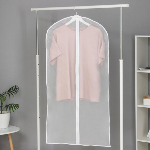 Чехол для одежды плотный доляна, 60×120 см, peva, цвет белый Доляна