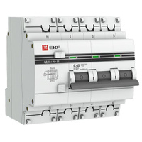 Выключатель автоматический дифференциального тока 4п (3P+N) C 40А 30мА тип AC 4.5кА АД-32 защита 270В электрон. PROxima