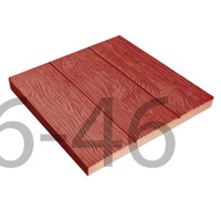 Тротуарная плитка 400Х400Х50 3 Доски Красный