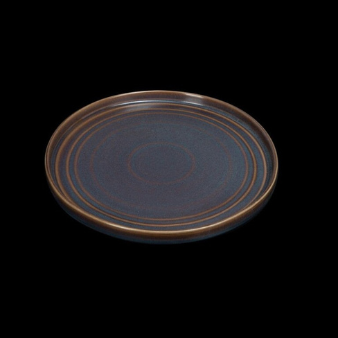 Тарелка мелкая с бортами 10,75 270 мм, сине-коричневый Corone Terra